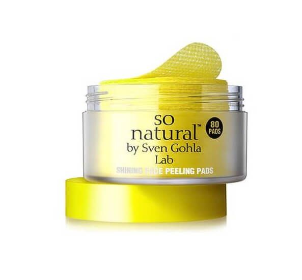 Очищающие и выравнивающие тон пилинг-пэды So Natural Shining Face Peeling Pads