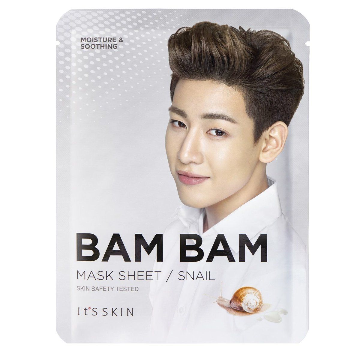 маска для лица с улиточным муцином it's skin bambam snail mask sheet