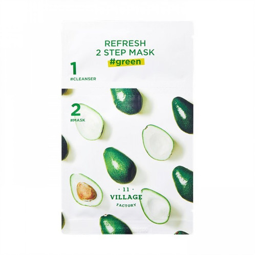 Успокаивающая двухшаговая маска для лица Village 11 Factory Refresh 2-step Mask Green